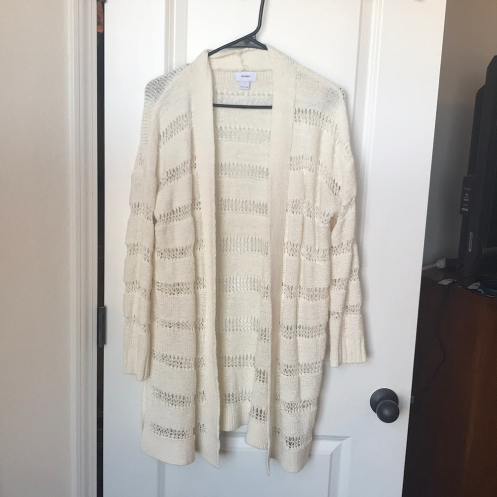 Open weave cardigan